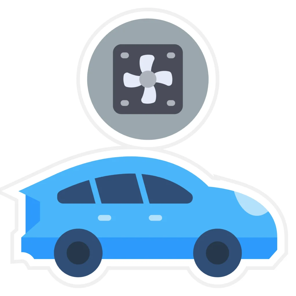 車のエアコンシステムのイメージ