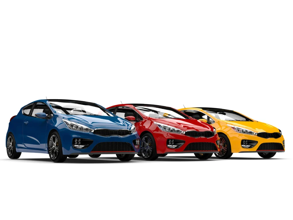 様々なボディカラーの車